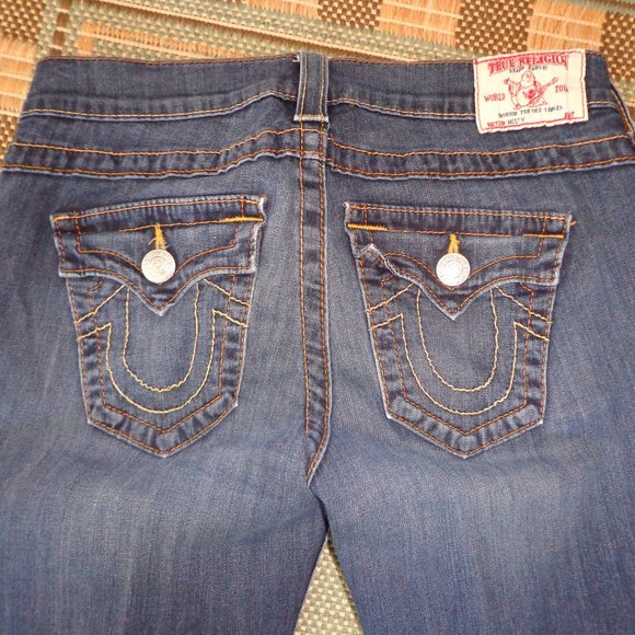 TRUE RELIGION Skinny Leg Jeans 28 Zip/Button Closure Pockets - Picture 5 of 15